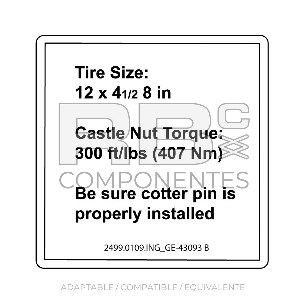 ADH. COMPATIBLE REF.  GE 43093 B