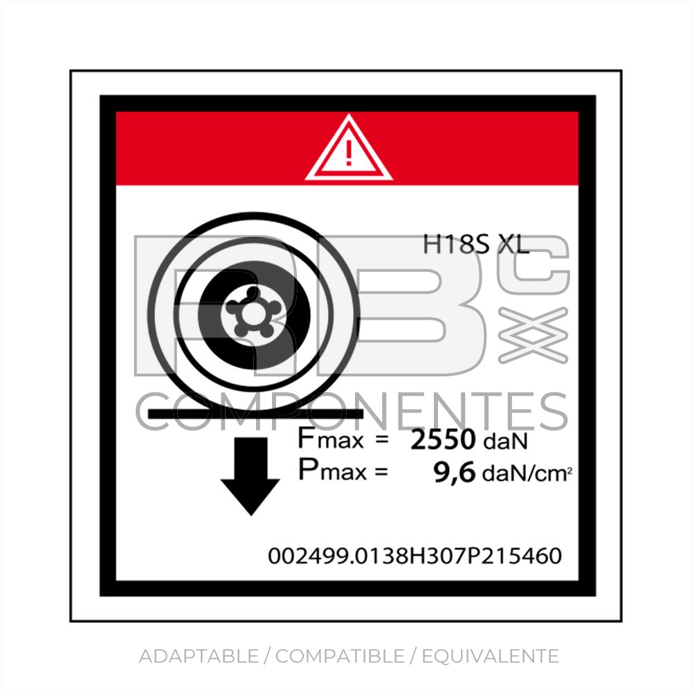 ADH. ESF. MAX SOBRE 1RUEDA+CARGA NOMIN.  HL-18 SXL