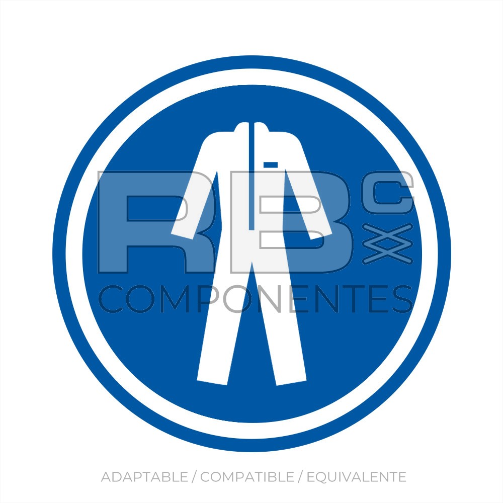 ADHOB13 - NORMA EN-ISO 7010 - ADH. OBLIG. USO DE PROTECCION DEL CUERPO - 90x90mm