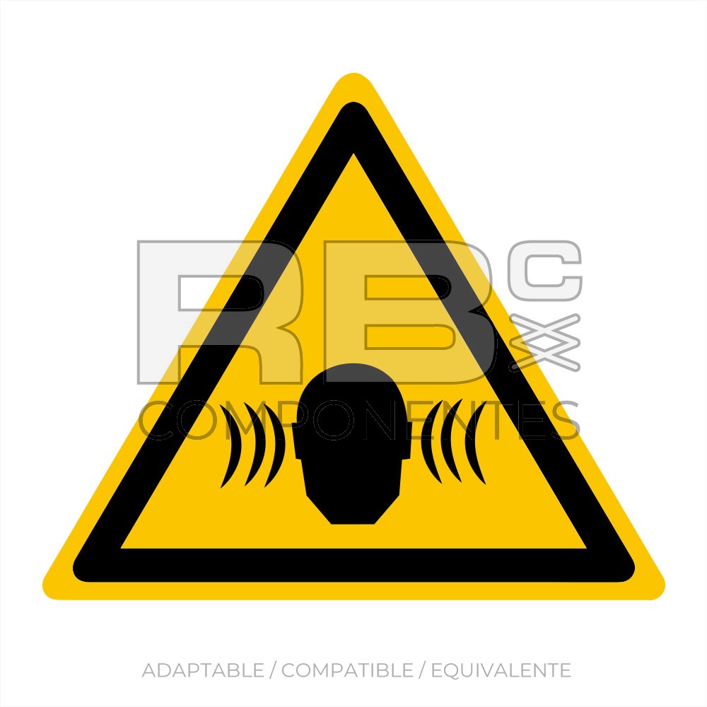 ADHAD13 - NORMA EN-ISO 7010 - ADH. ADVERTENCIA PELIGRO RUIDO - 110x90mm