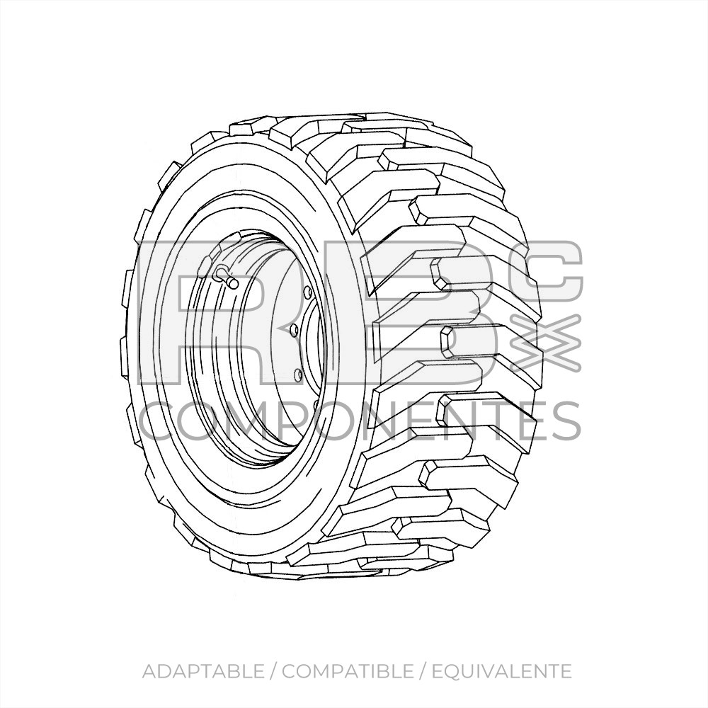NEUMATICO MACIZADO ADAPTABLE JL 0258012 LH, 33x15.