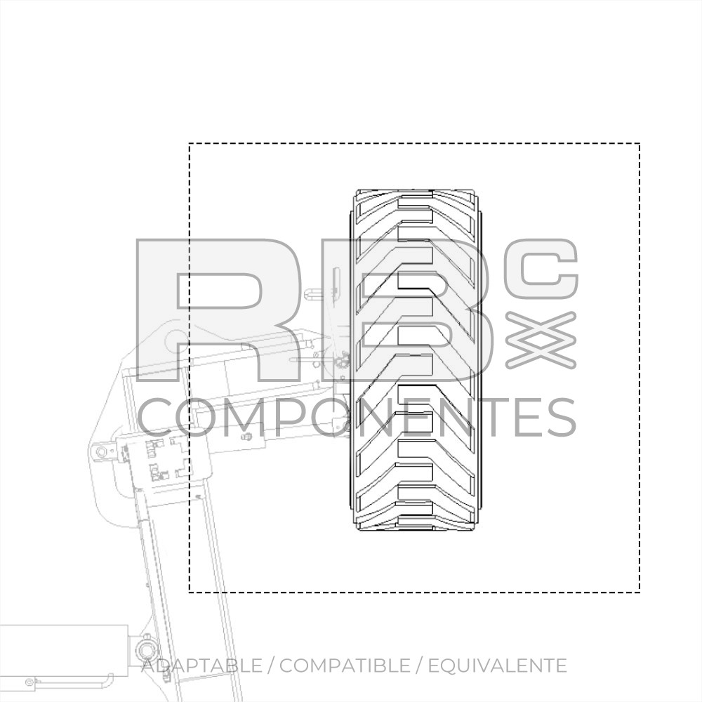 NEUMATICO MACIZADO ADAPTABLE REF  60957