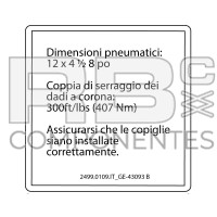 ADH. COMPATIBLE REF.  GE 43093 B ITALIANO