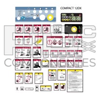 KIT DE ADHESIVOS ADVERTENCIA+PELIGRO  CM-12DX