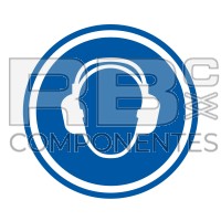 ADHOB16 - NORMA EN-ISO 7010 - ADH. OBLIG. USO DE PROTECCION ACUSTICA - 90x90mm