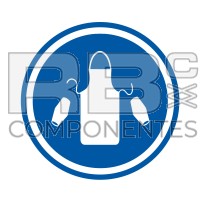 ADHOB26 - NORMA EN-ISO 7010 - ADH. OBLIG. USO DE MANDIL Y MANGUITOS - 90x90mm