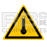 ADHAD21 - NORMA EN-ISO 7010 - ADH. ADVERTENCIA ATENCION ALTA TEMPERATURA - 110x90mm