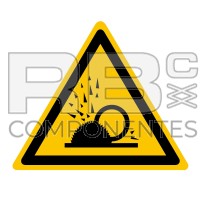 ADHAD27 - NORMA EN-ISO 7010 - ADH. ADVERTENCIA PELIGRO PROYECCION DE PARTICULAS - 110x90mm