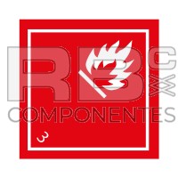 ADH PELIGRO-CLASE 3 LIQUIDOS INFL 100X100MM