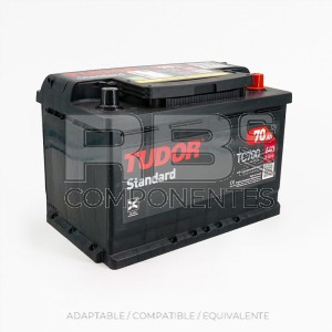 BATERIA ARRANQUE TUDOR STANDARD 70AH 278x175x190